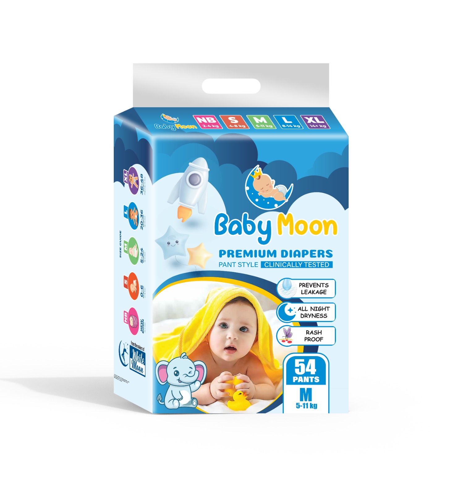 Baby Moon Diapers Pant Style Eco Pack M54