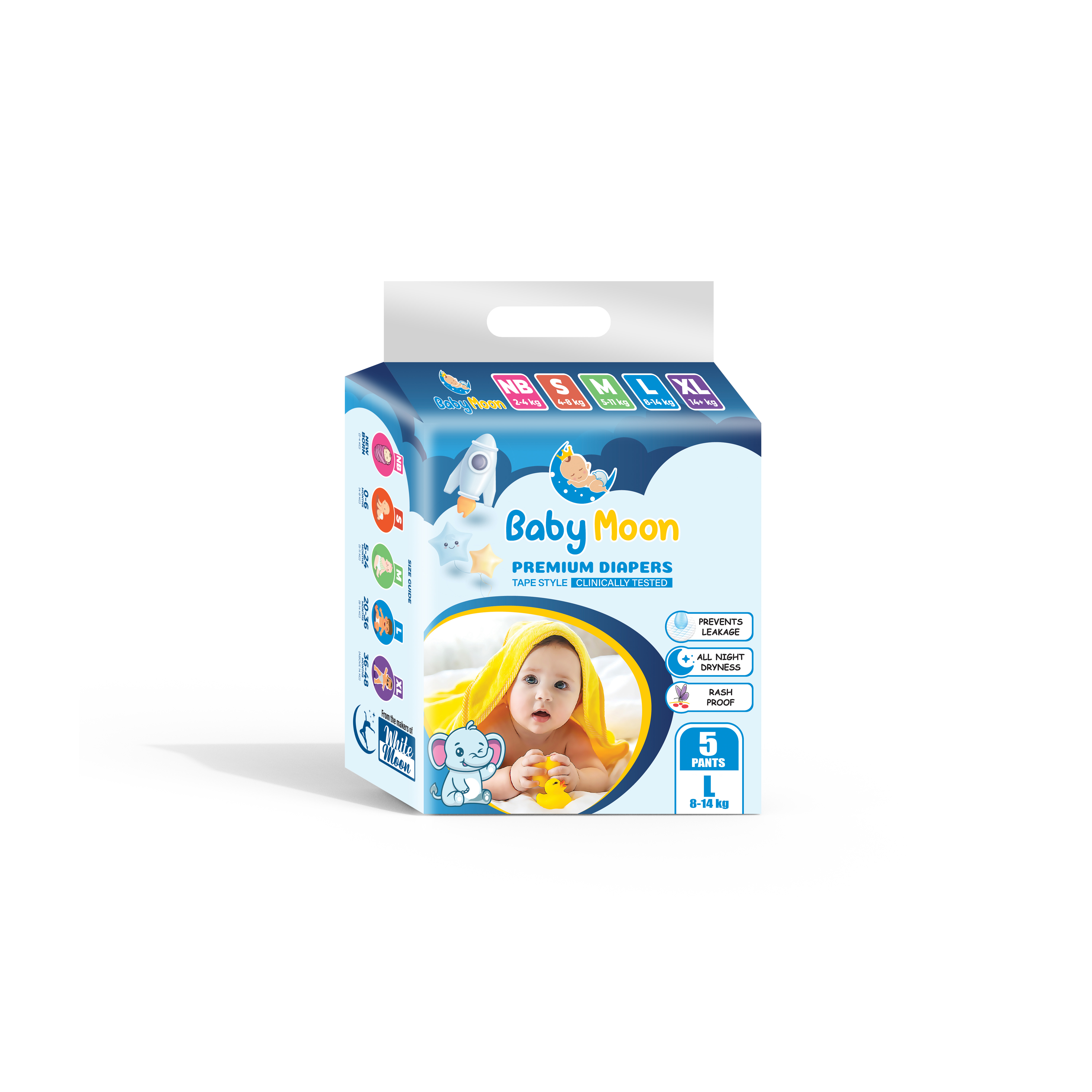 Baby Moon Diapers Pant Style Small Pack L6